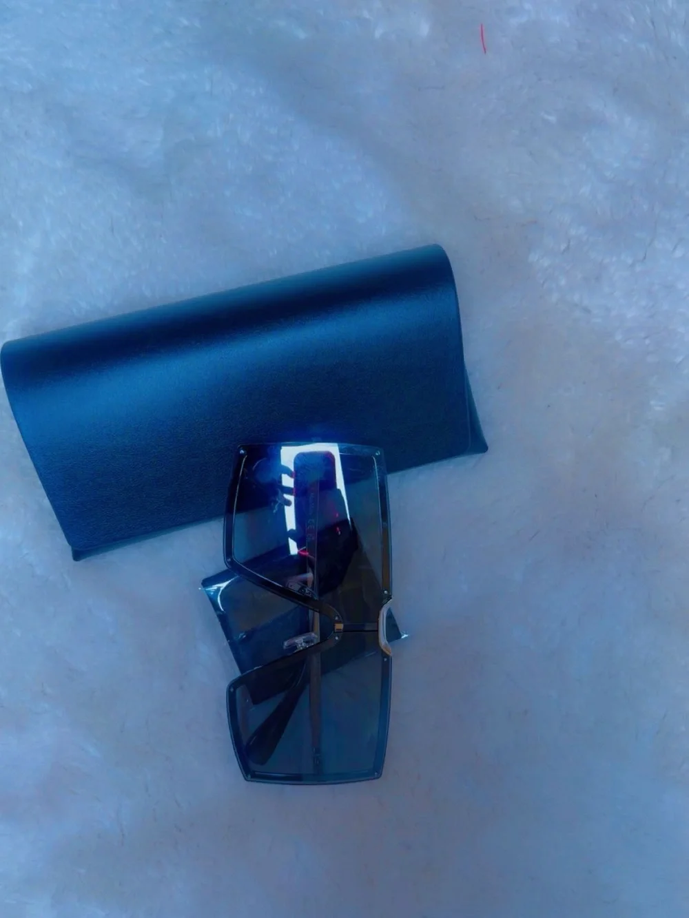 MaxMara Black Oversized Shield Sunglasses